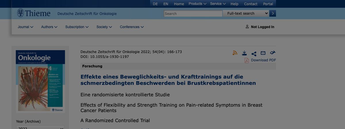 Mozgékonyság- és erőedzés hatása a fájdalommal járó tünetekre mellrákos betegeknél – randomizált kontrollált vizsgálat